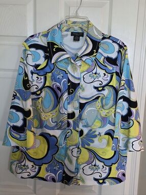 Focus 2000 Woman 60s Inspired Colorful Jacket 16W